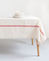 TABLECLOTH PROVINCIAL - NATURAL & RED
