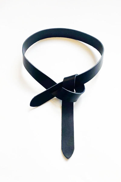 THE EASY LEATHER BELT - BLACK