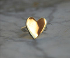 BRASS HEART RING - GEORGES of Dubai