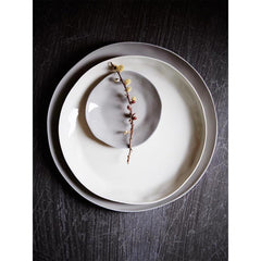 CLOUD ROUND PLATE DOVE GREY - M - GEORGES of Dubai