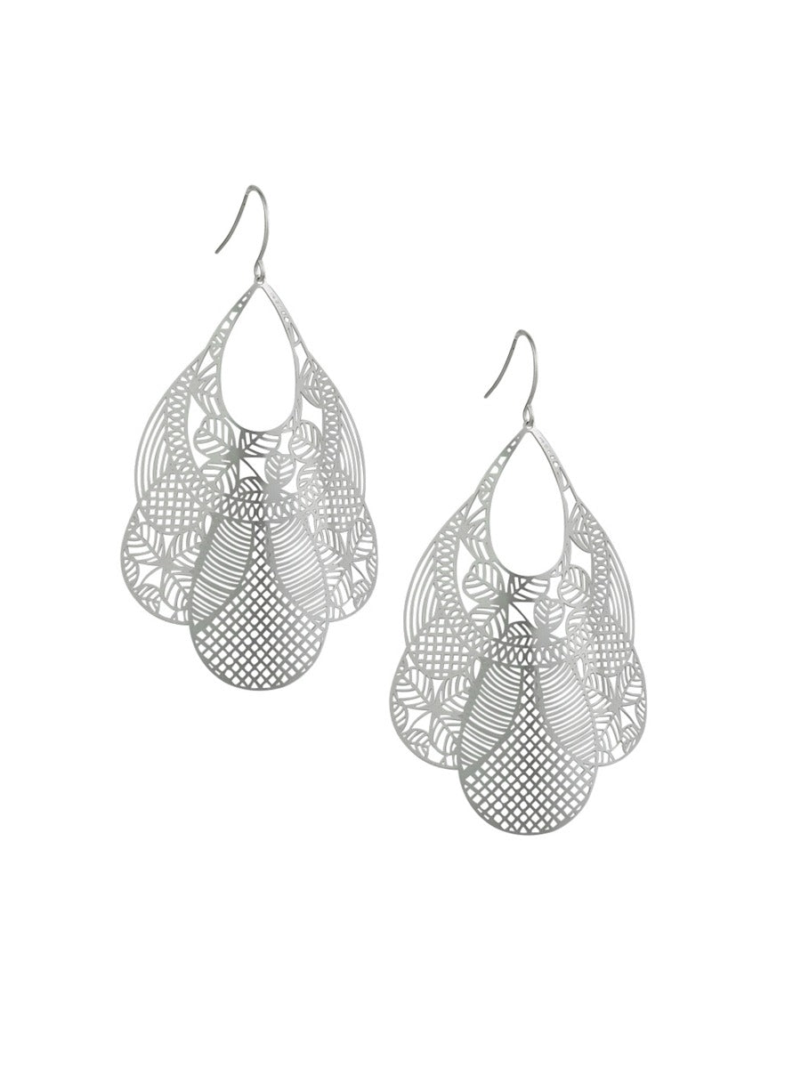 SILVER CANCUN EARRING