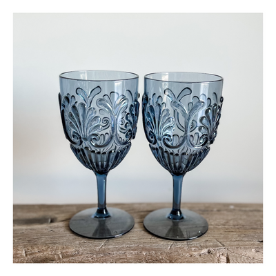 FLEMINGTON ACRYLIC WINE GLASS - BLUE